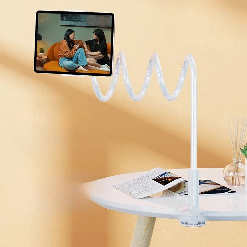 Flexible Gooseneck Phone & Tablet Mount | Adjustable Desktop Cantilever Clamp Stand
