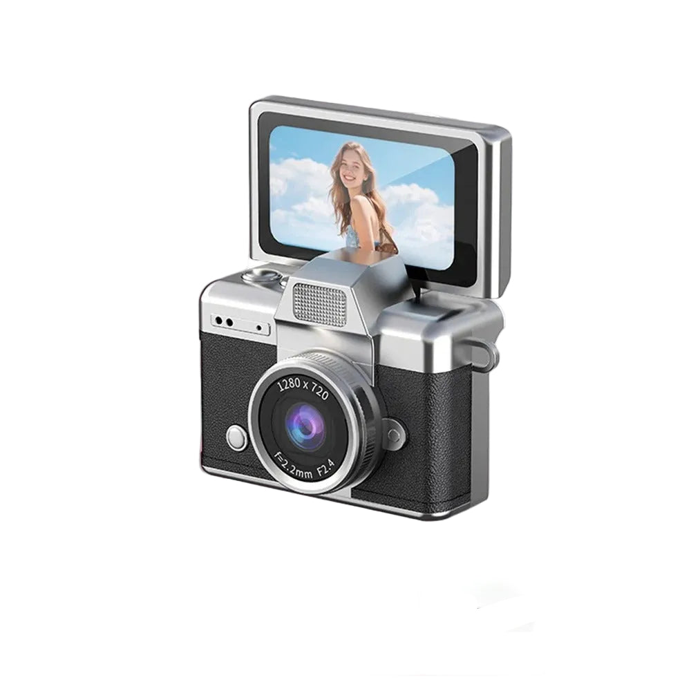 Retro Vintage Mini Digital Camera Starter Kit (Includes 64GB MicroSD Card)