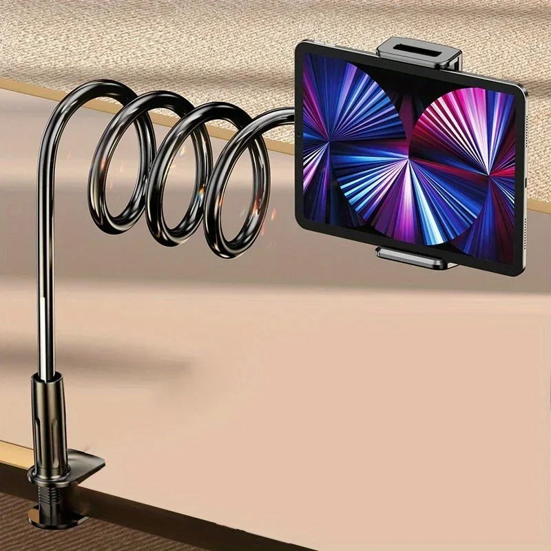 Flexible Gooseneck Phone & Tablet Mount | Adjustable Desktop Cantilever Clamp Stand